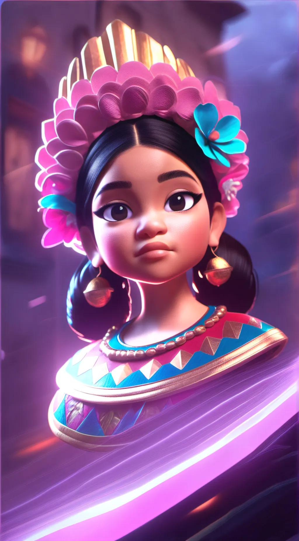 ai character: Mexican girl background