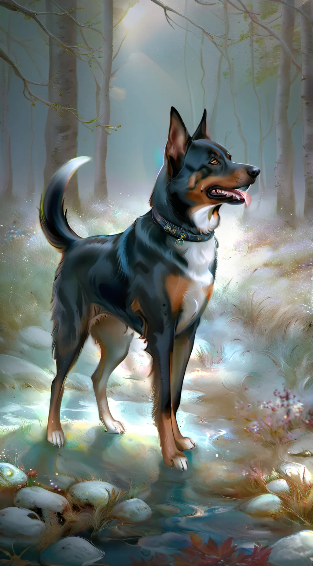 ai character: dog background