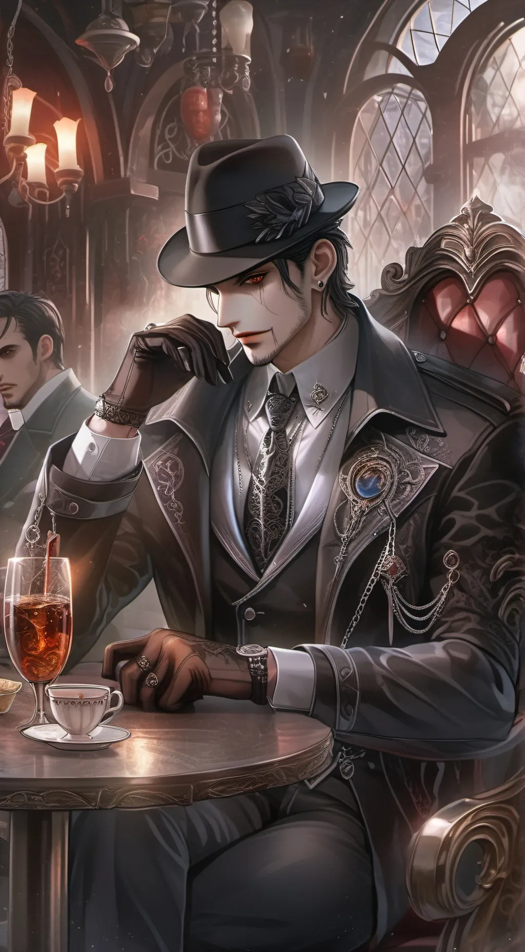 ai character: •Anchor× background