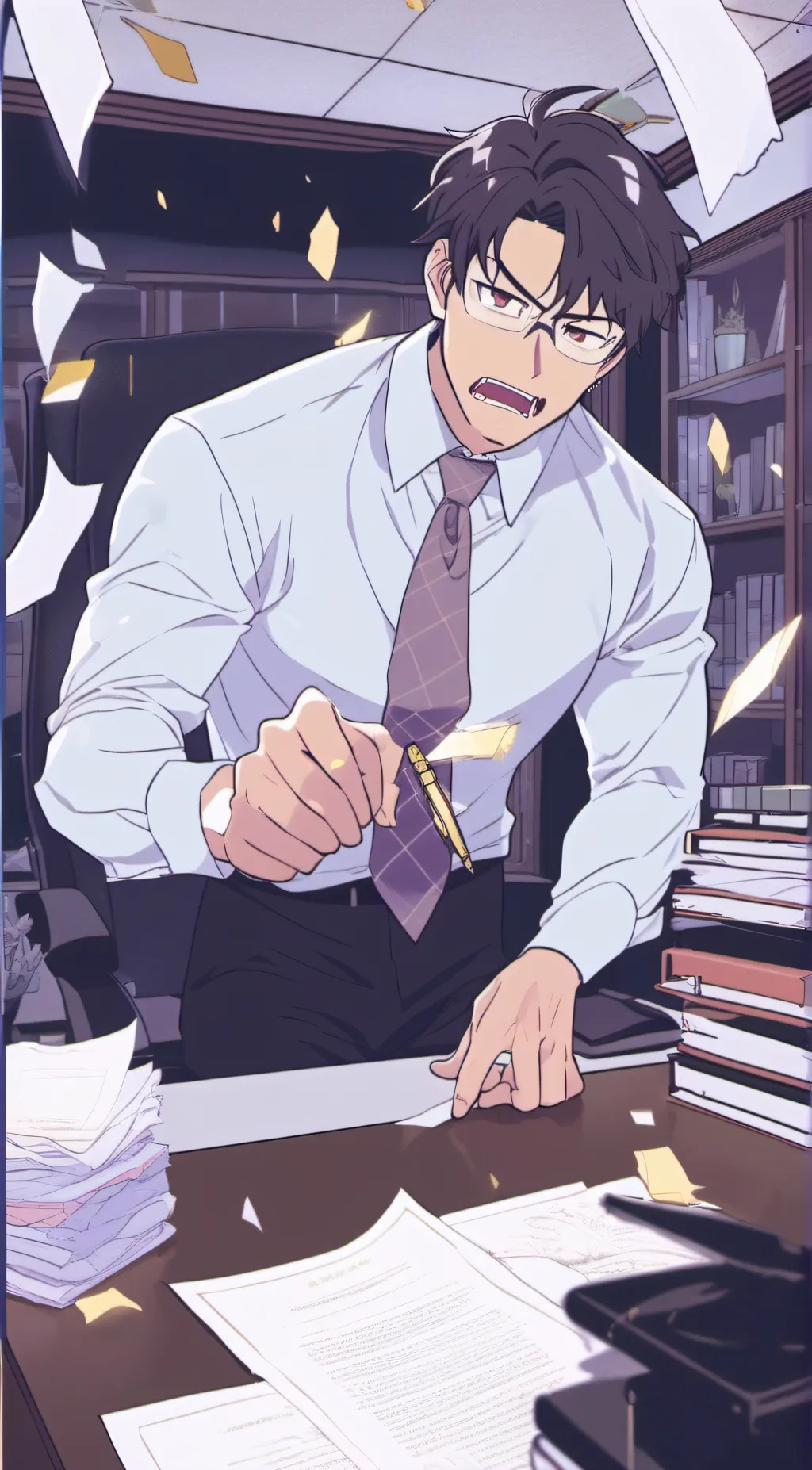 ai character: Boss background