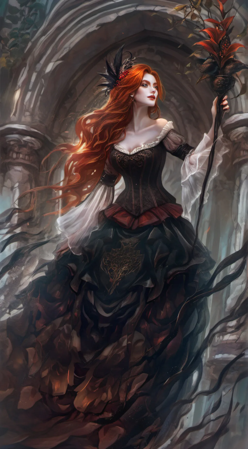 ai character: Rose background