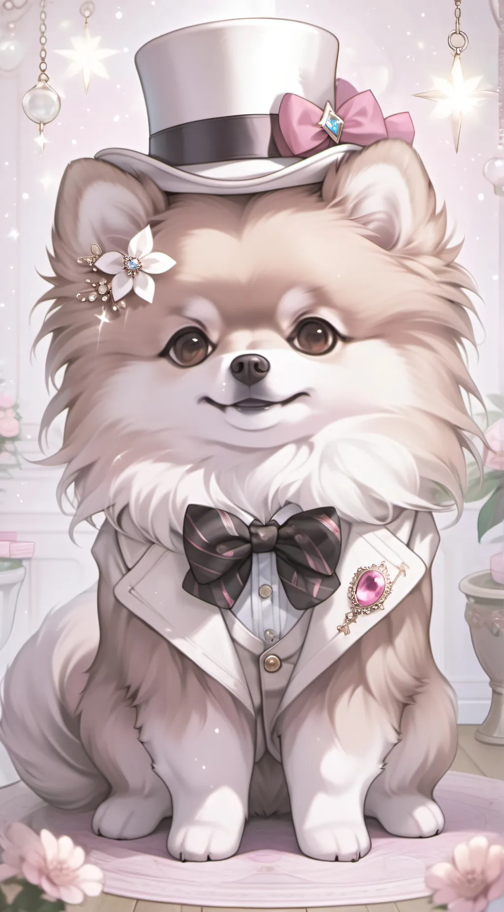 ai character: 🍞🥖bowbow🥖🍞 background