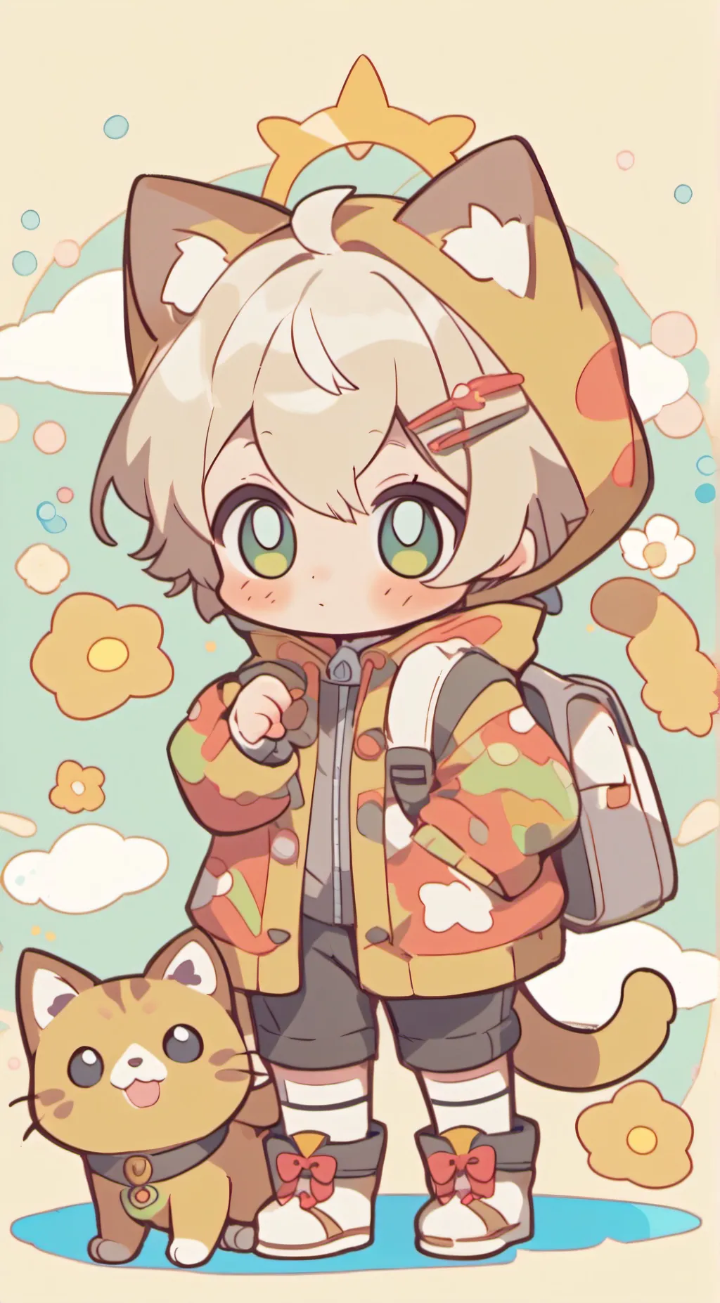 ai character: snowball  background