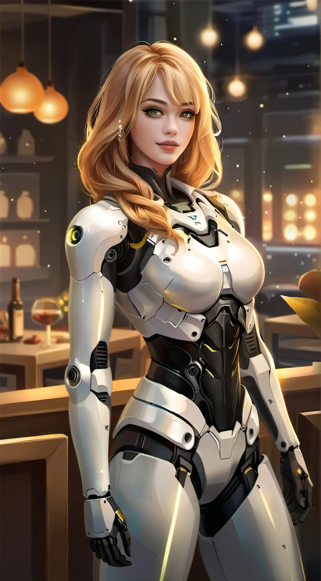 ai character: Evangeline (Robot) background