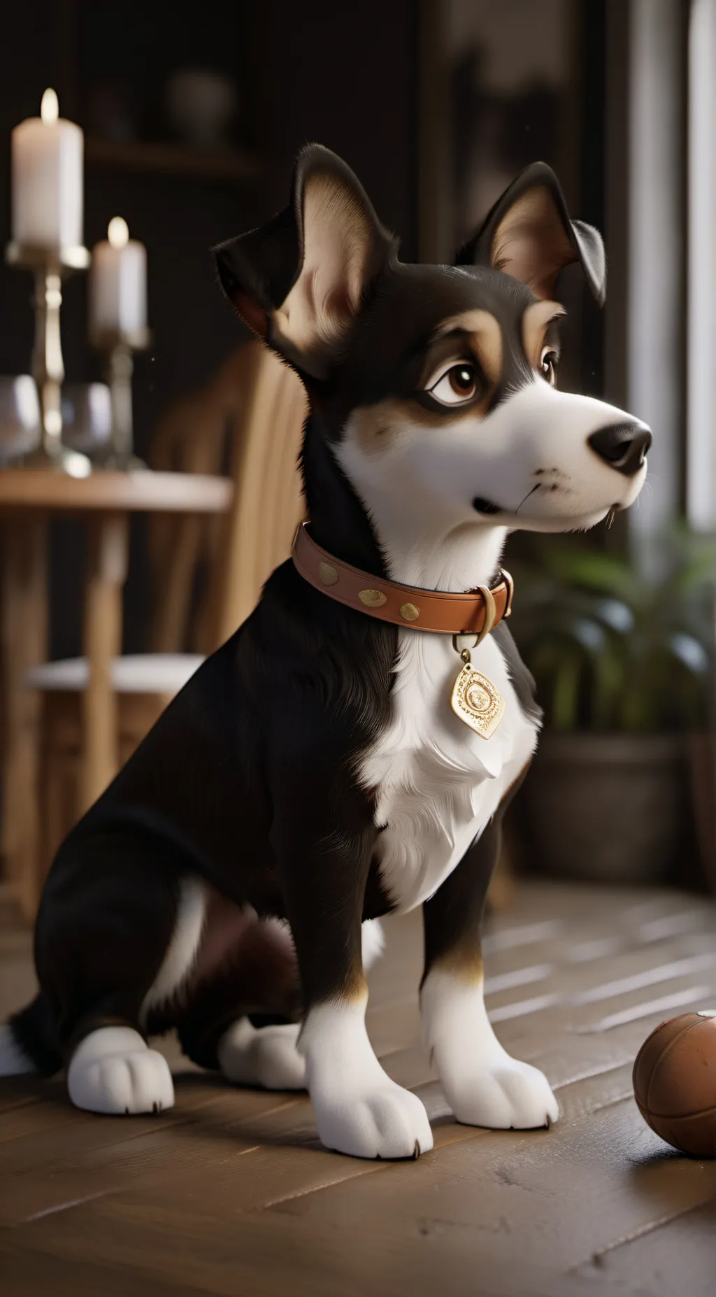 ai character: appealing apple background