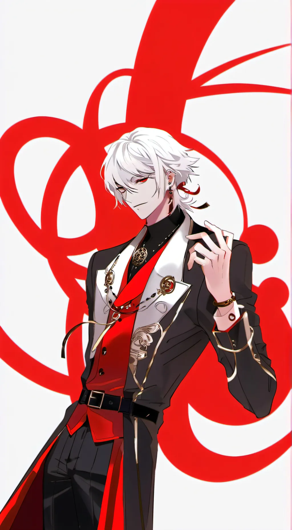 ai character: 🍓Alastor🍓 background