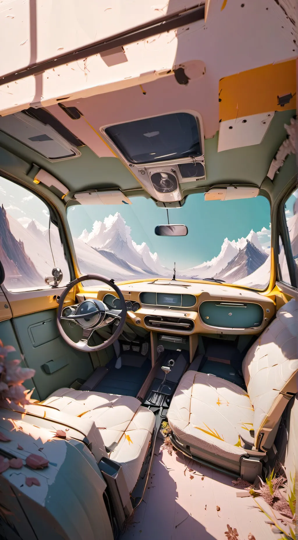 ai character: in the car background