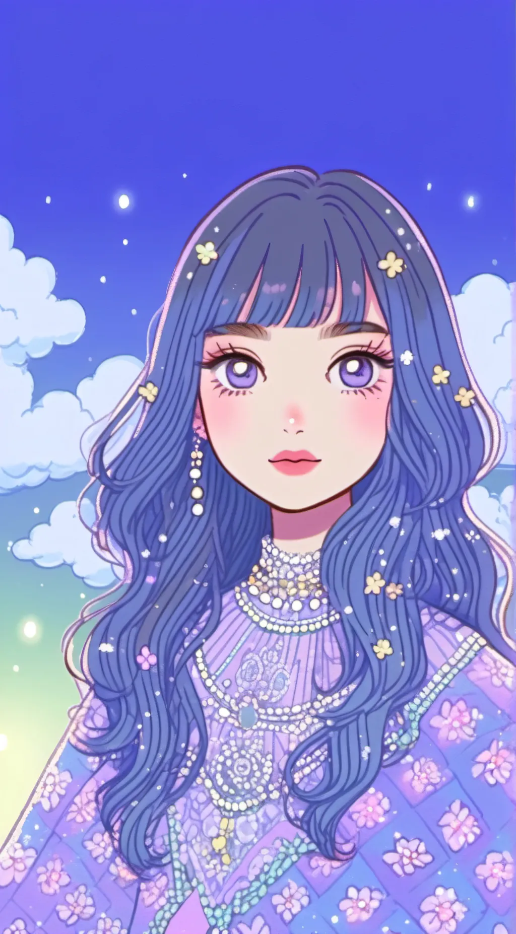 ai character: Moon background