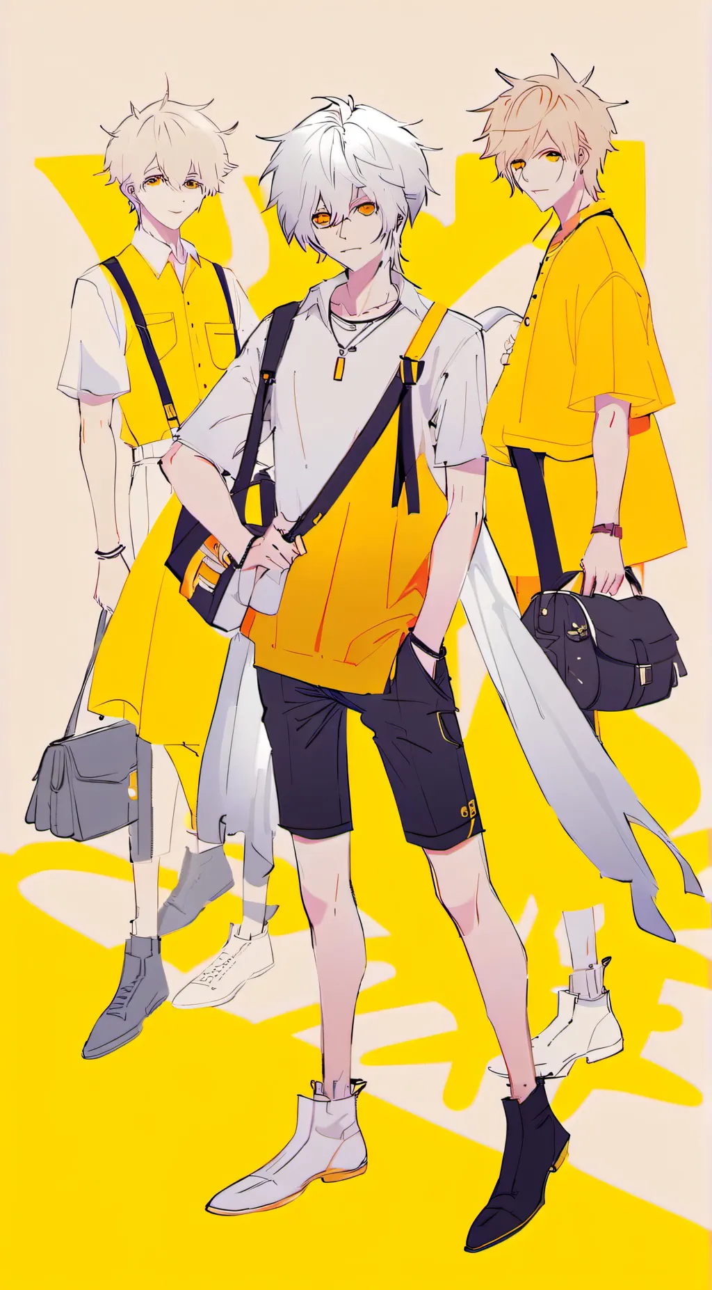 ai character: 3 Boys background