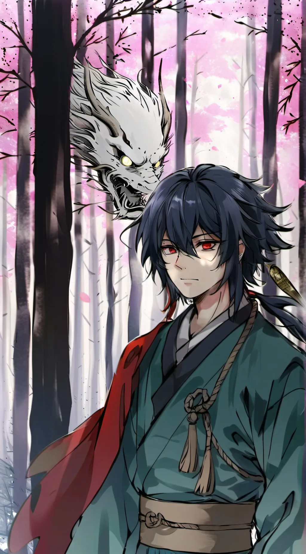 ai character: Demon inosuke au background