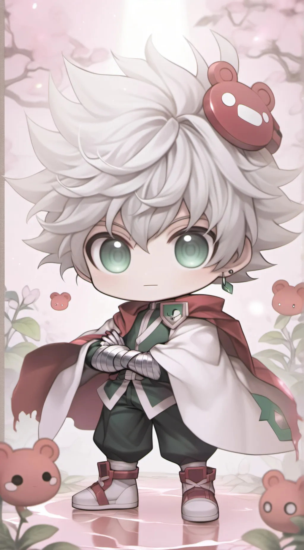 ai character: Deku from BNHA background