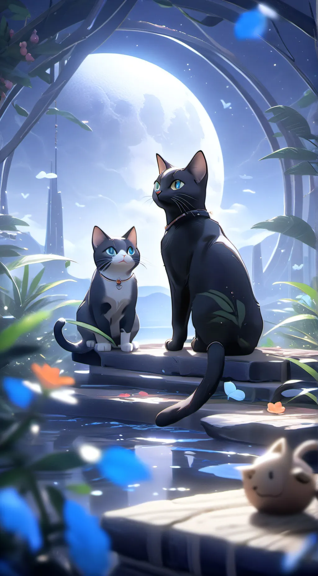 ai character: Meow  background