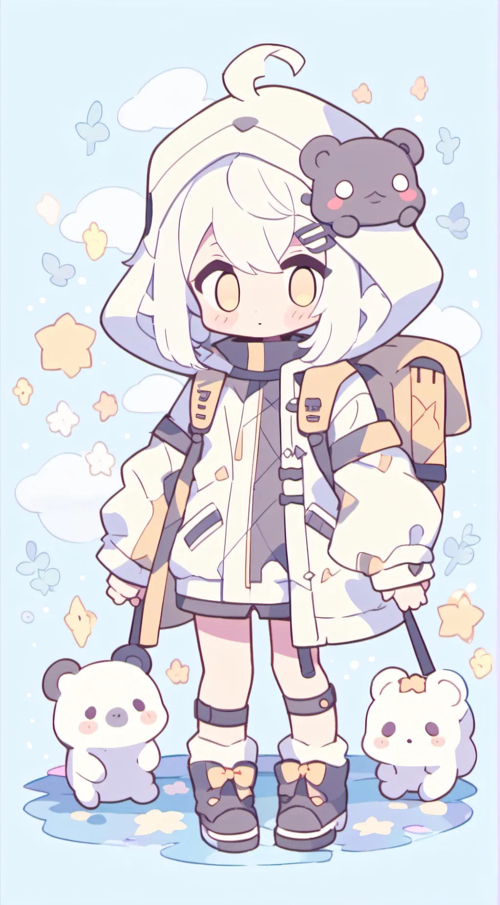 ai character: bluey background