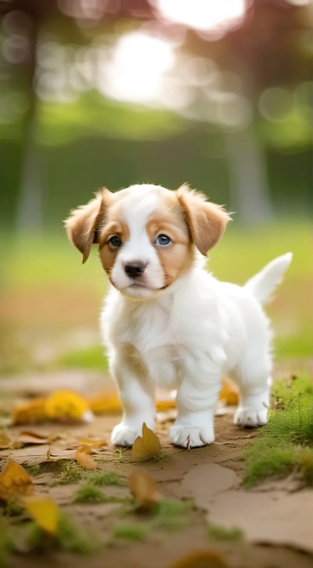 ai character: abandoned puppy background