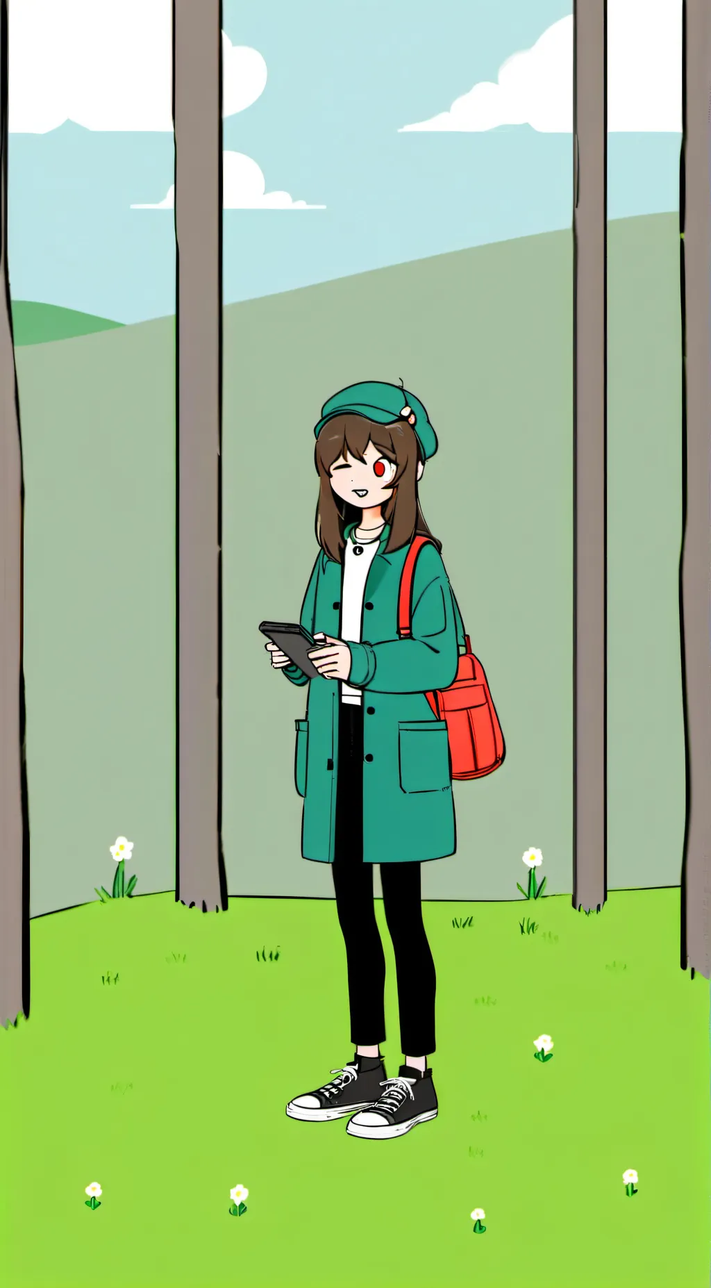 ai character:  ❄️Crystal❄️ background