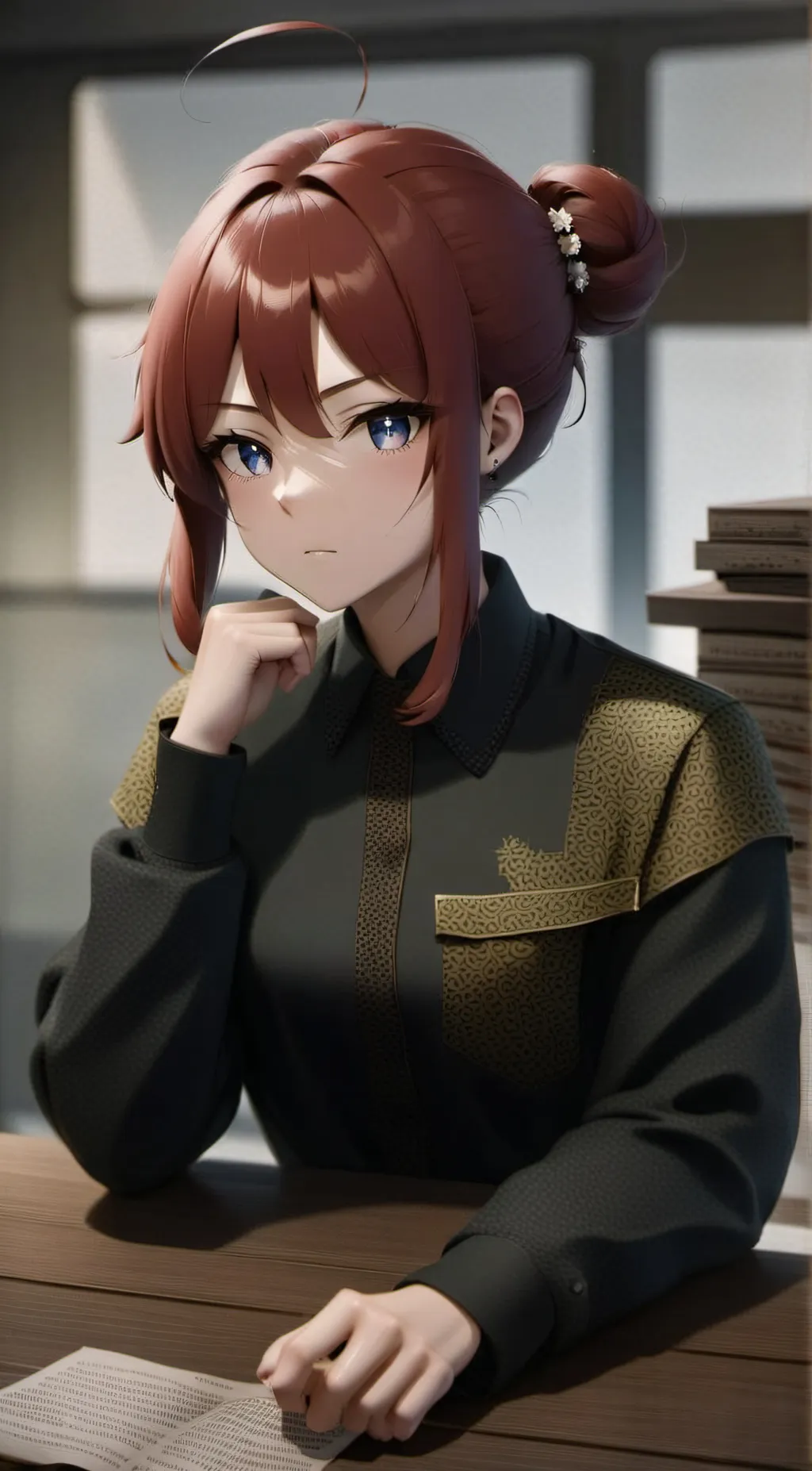 ai character: Megan Takami  background