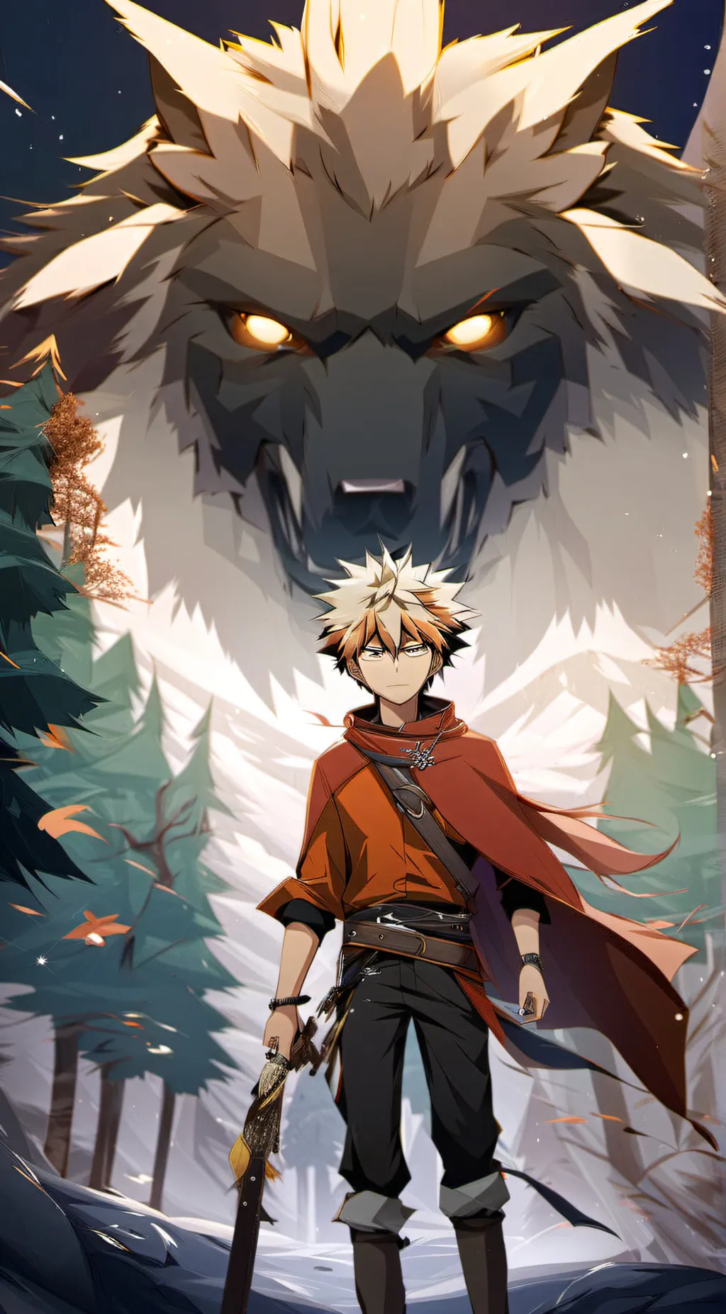 ai character: hunter Bakugou  background