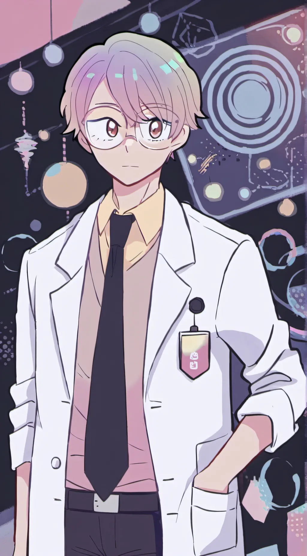 ai character: Red background