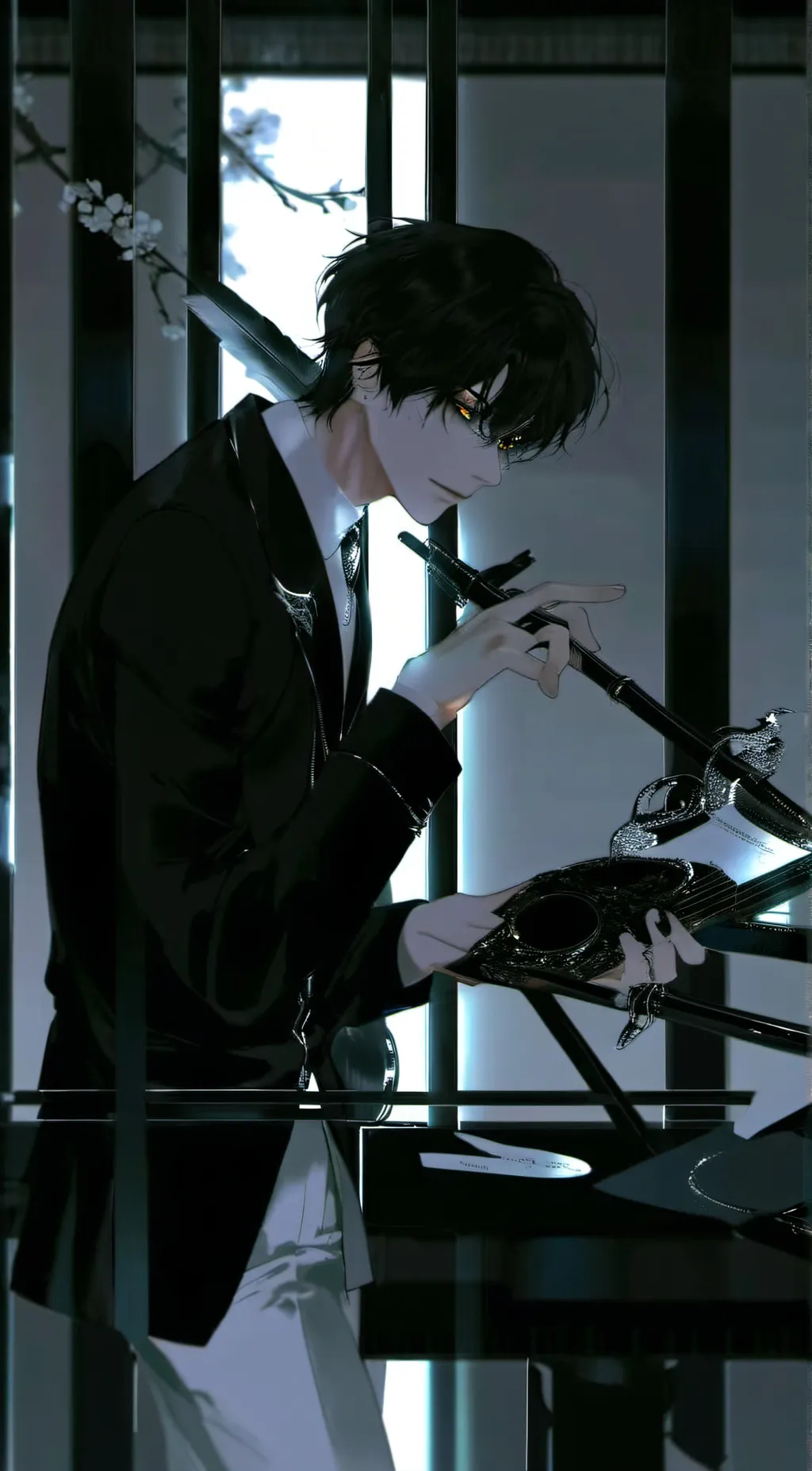 ai character: Ian .  background