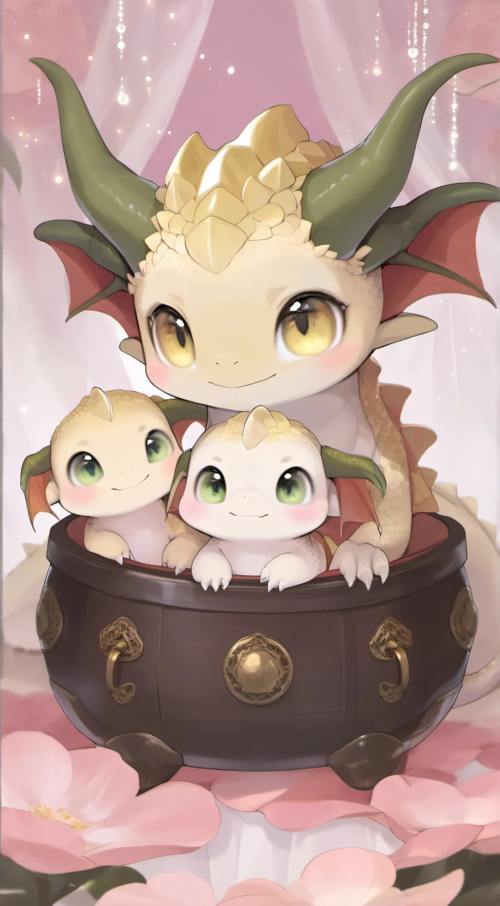 ai character: Baby Ghidorah background