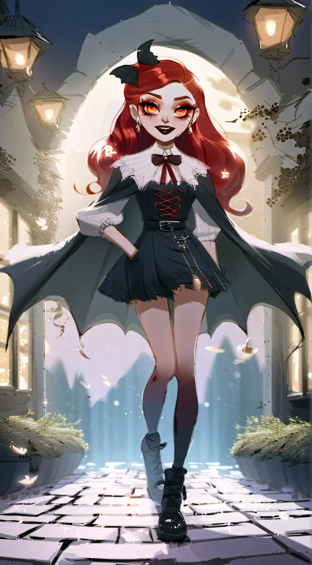 ai character: Lora a background