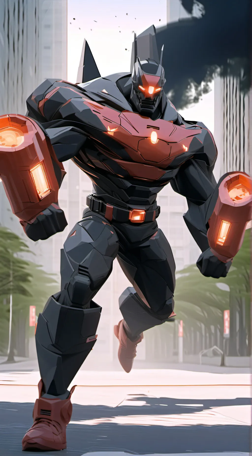 ai character: Titan drill man🙄💅🎀 background