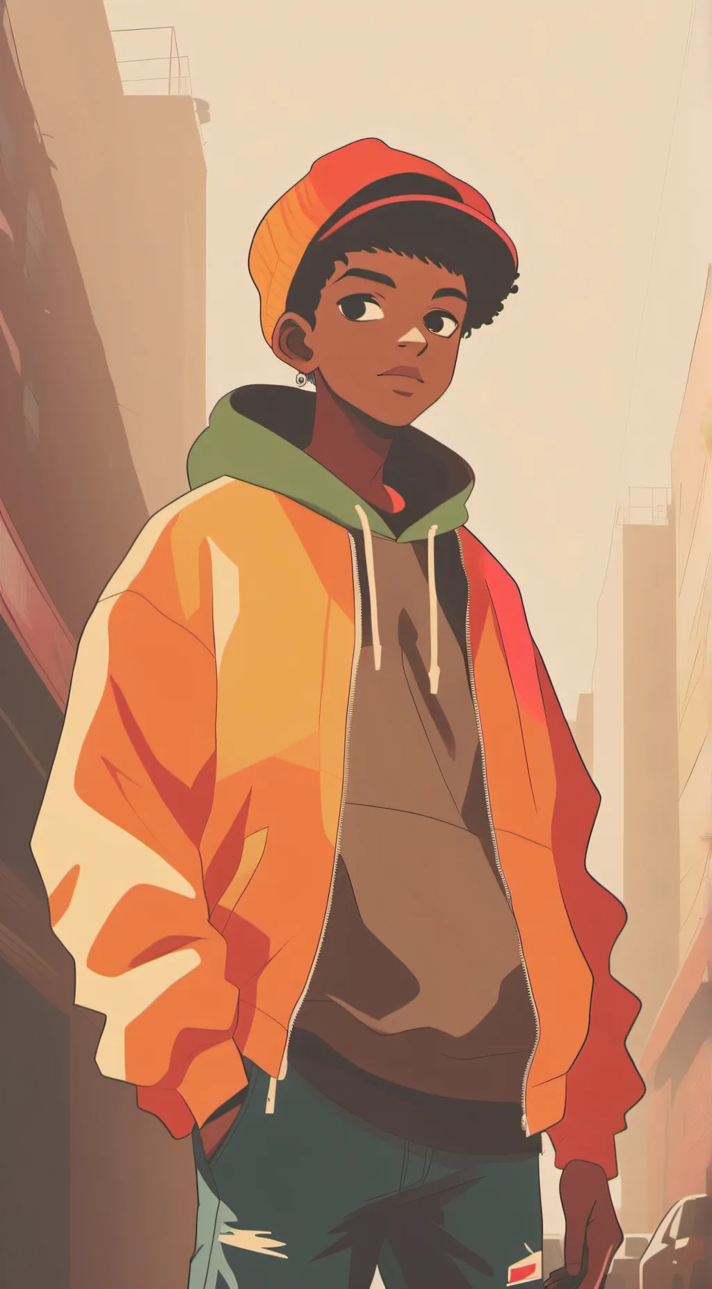 ai character: miles background