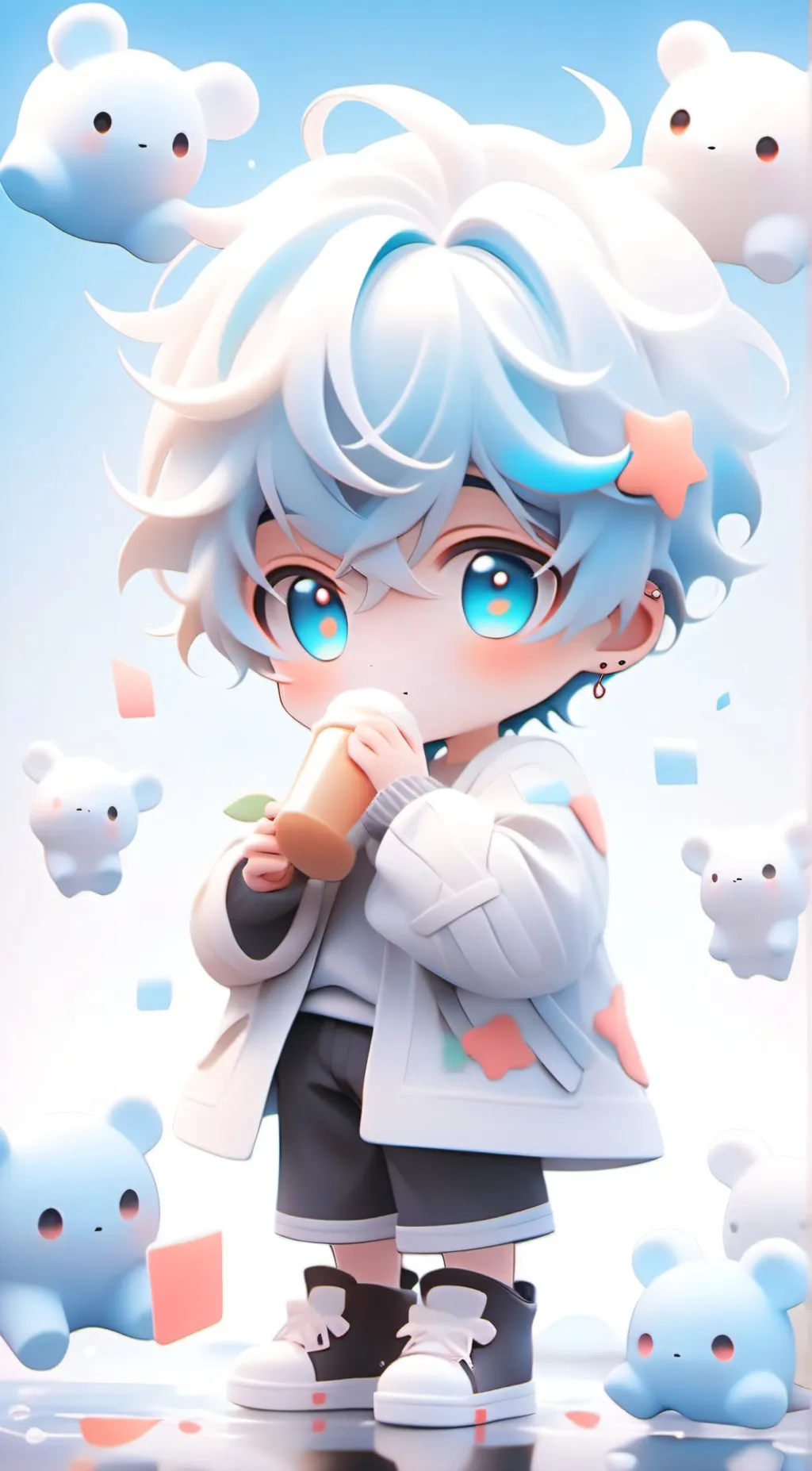 ai character: Vinyl brook background