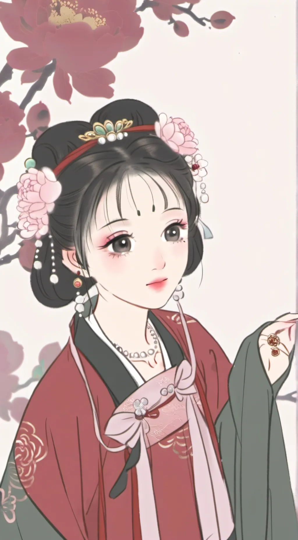 ai character: rose background