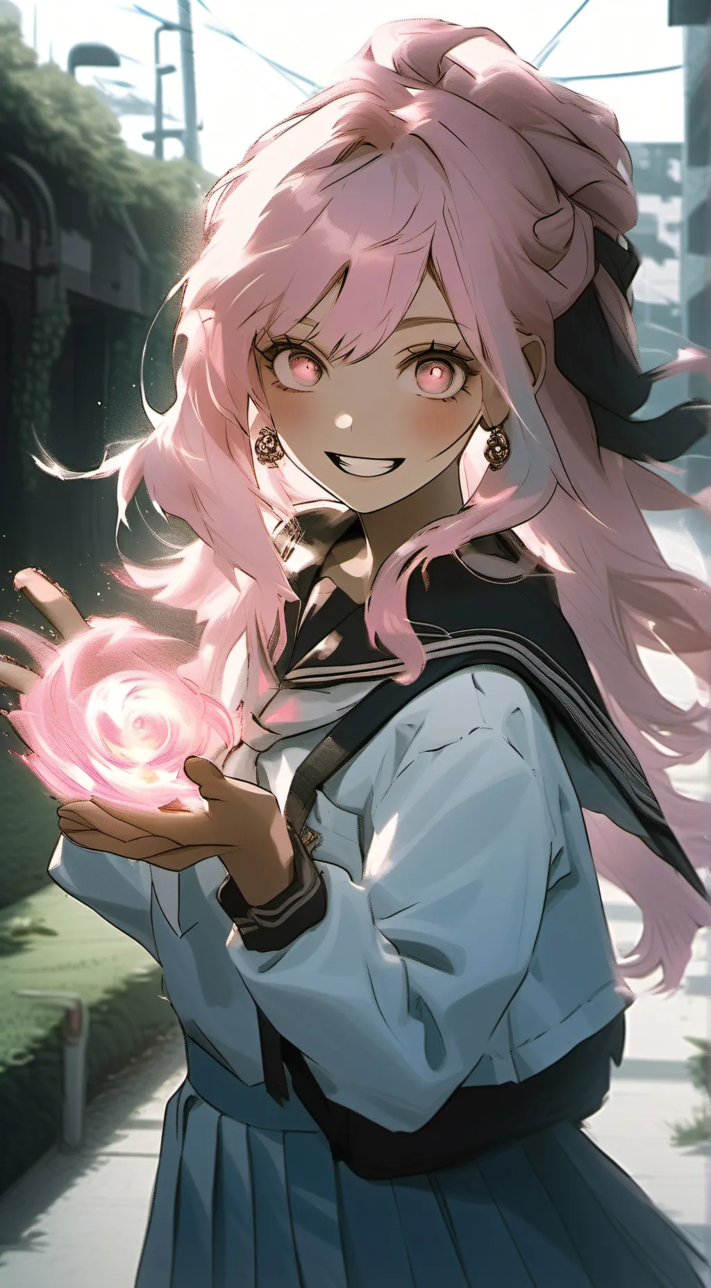 ai character: naghty girl  background