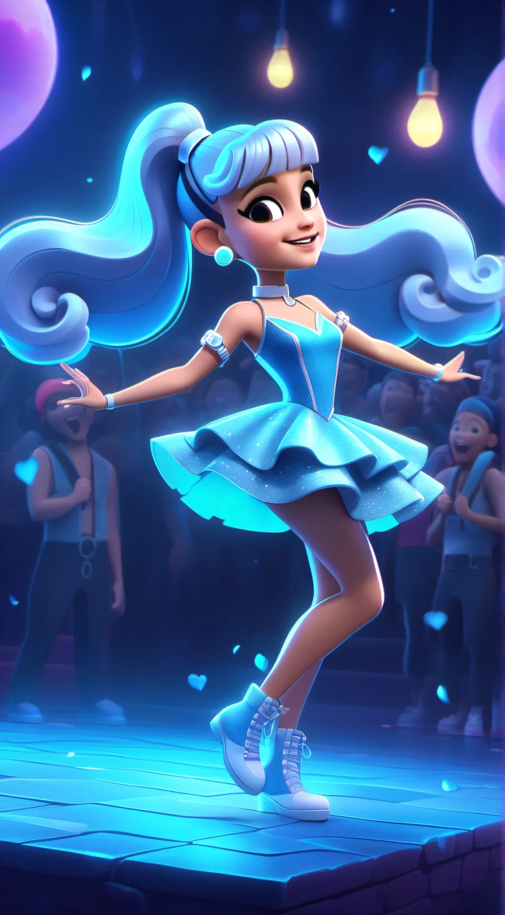 ai character: Ariana grande background