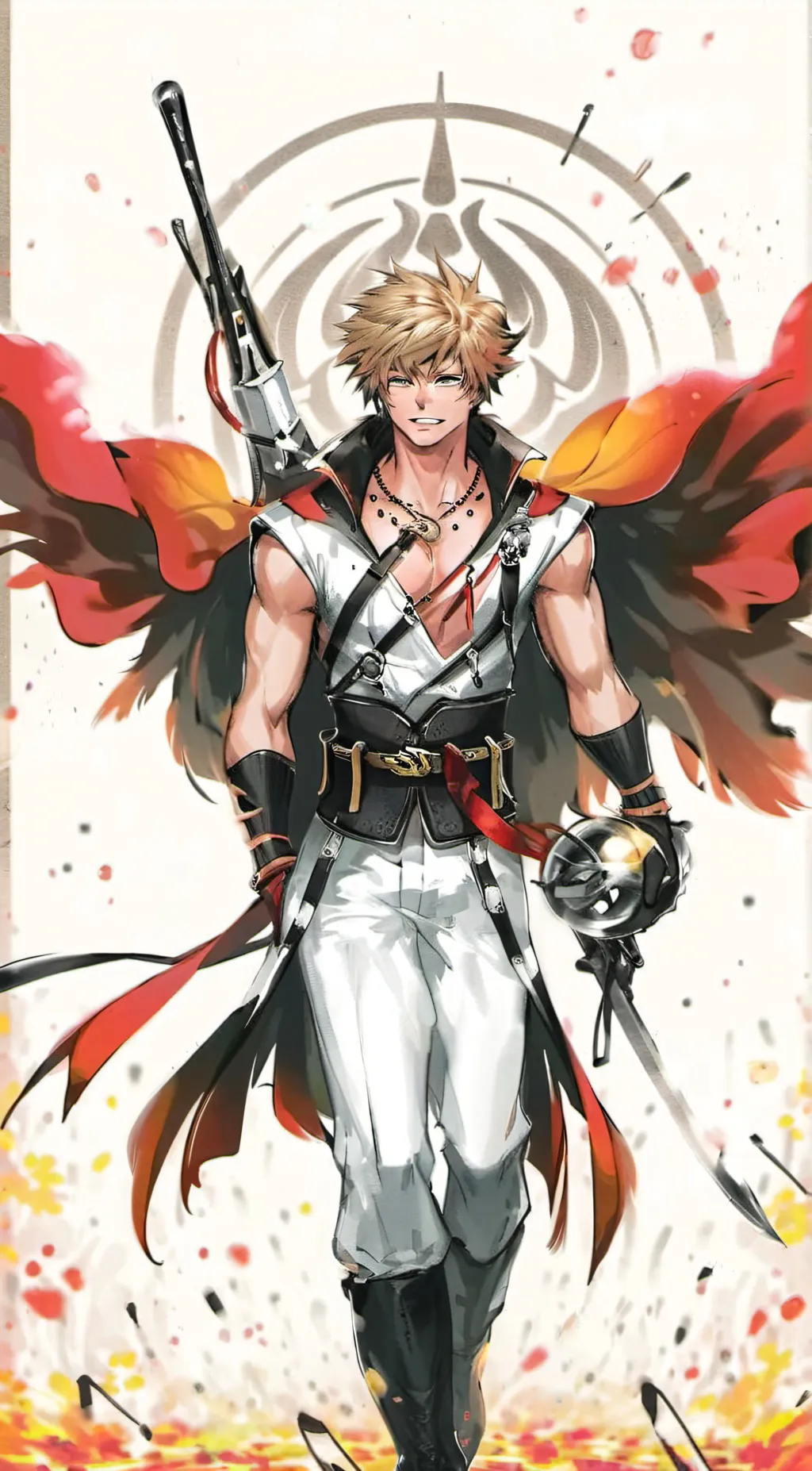 ai character: Katsuki Bakugou background