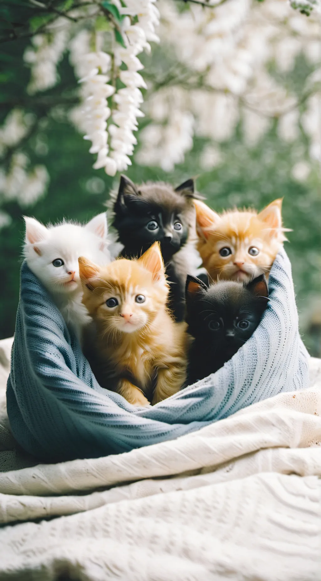 ai character: winter kittens background