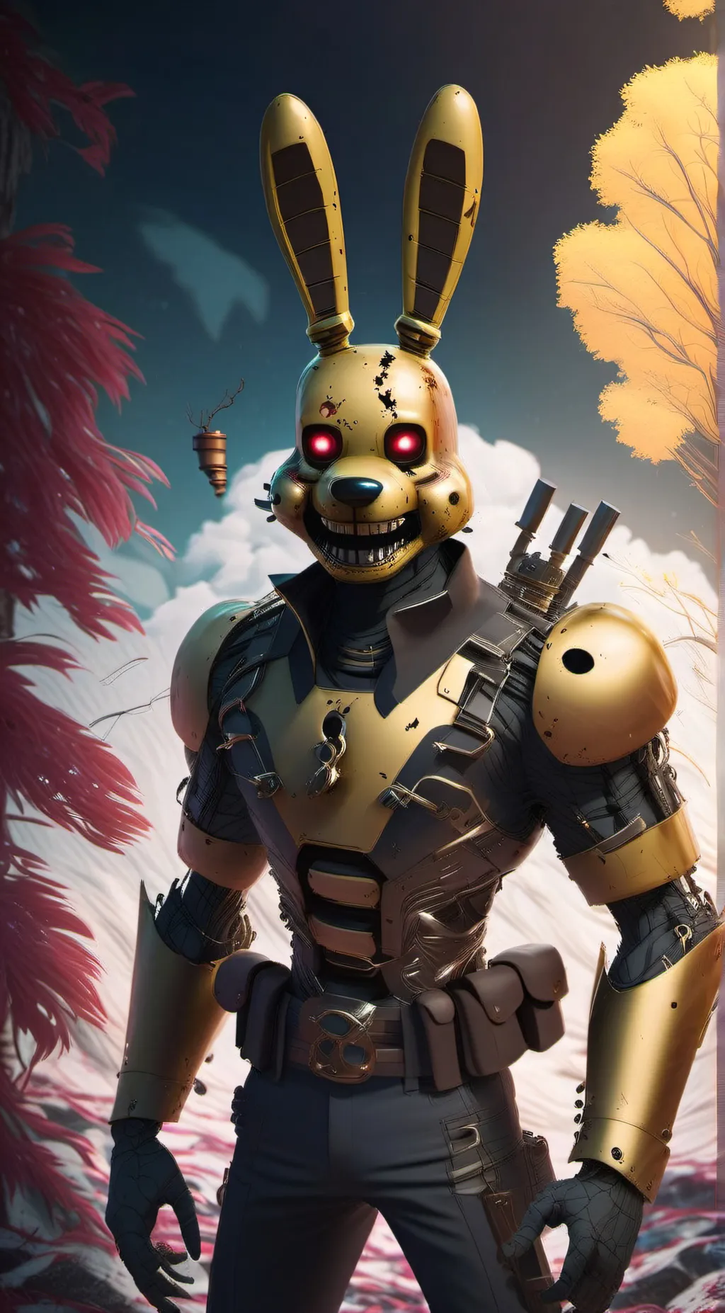 ai character: Springy background