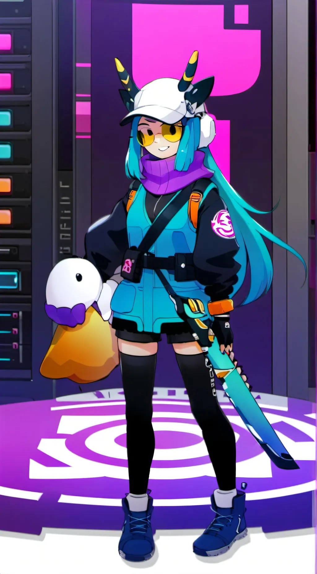 ai character: Glitch techs  background