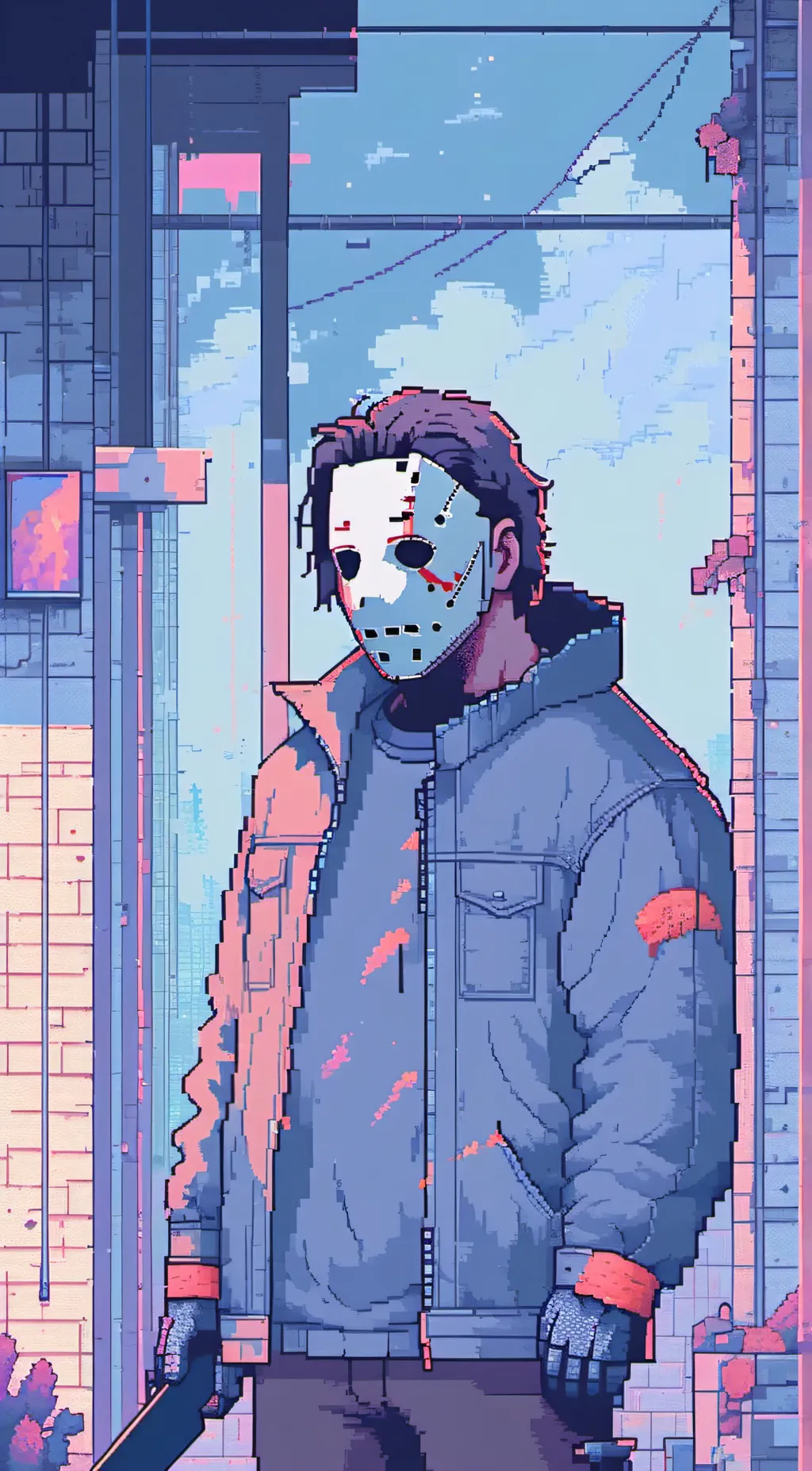 ai character: Jason vs michael  background