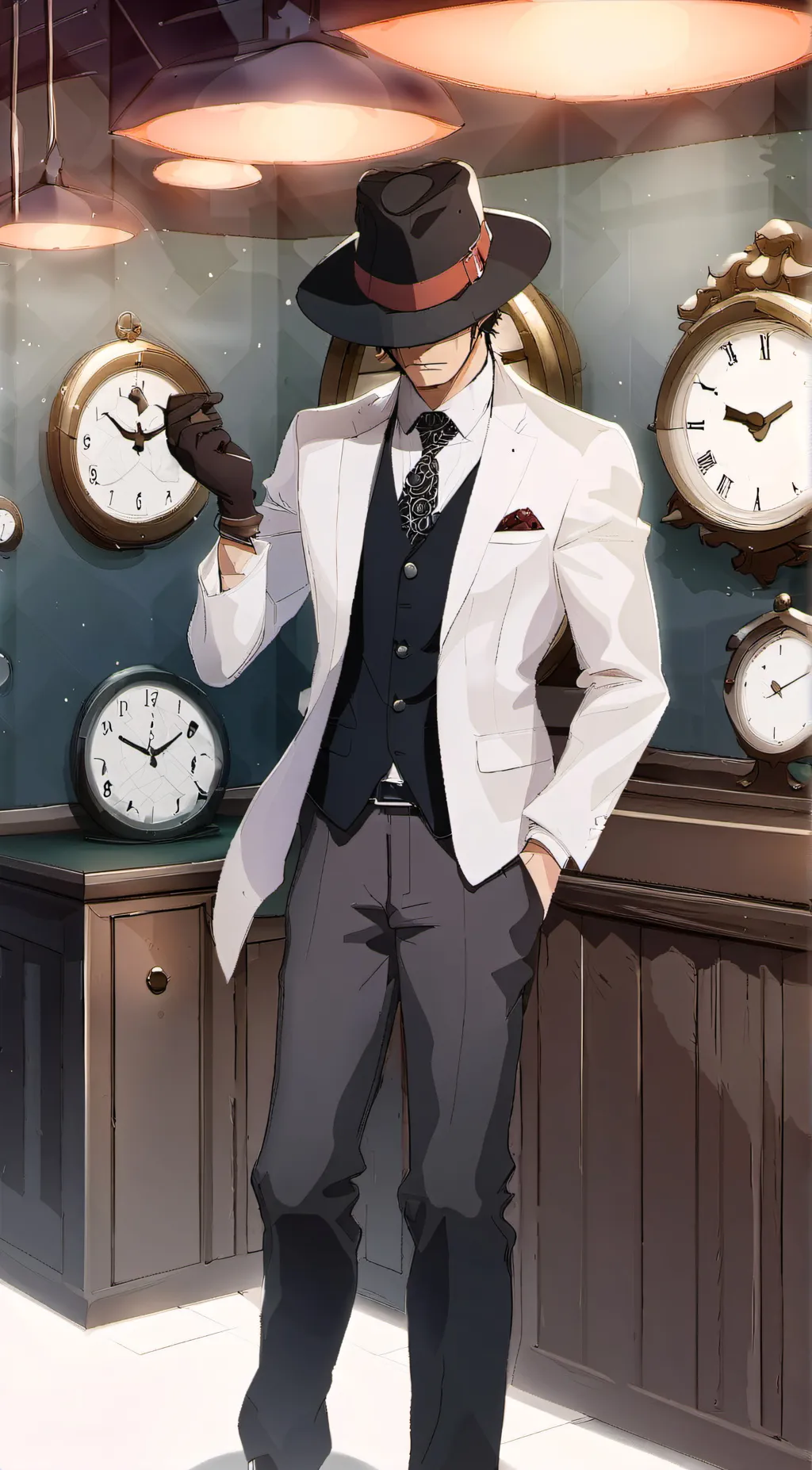 ai character: Elite Clock Man background