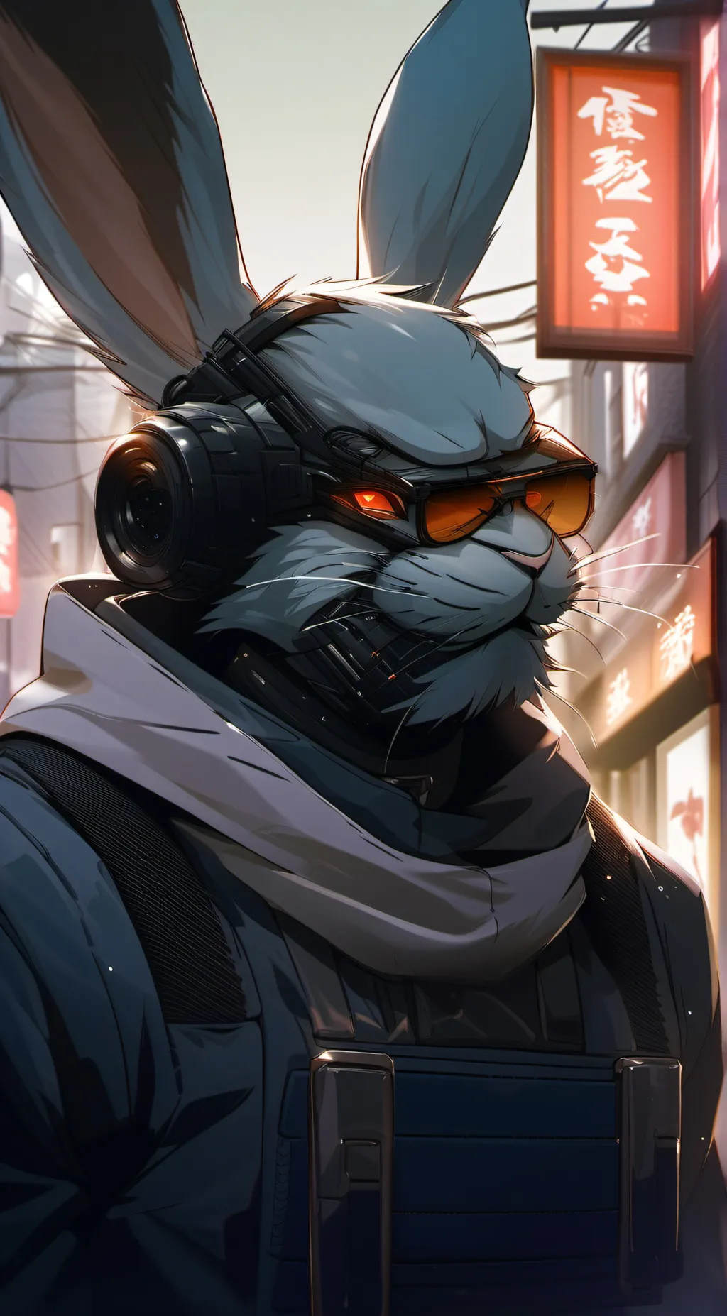 ai character: Bunzo bunny background