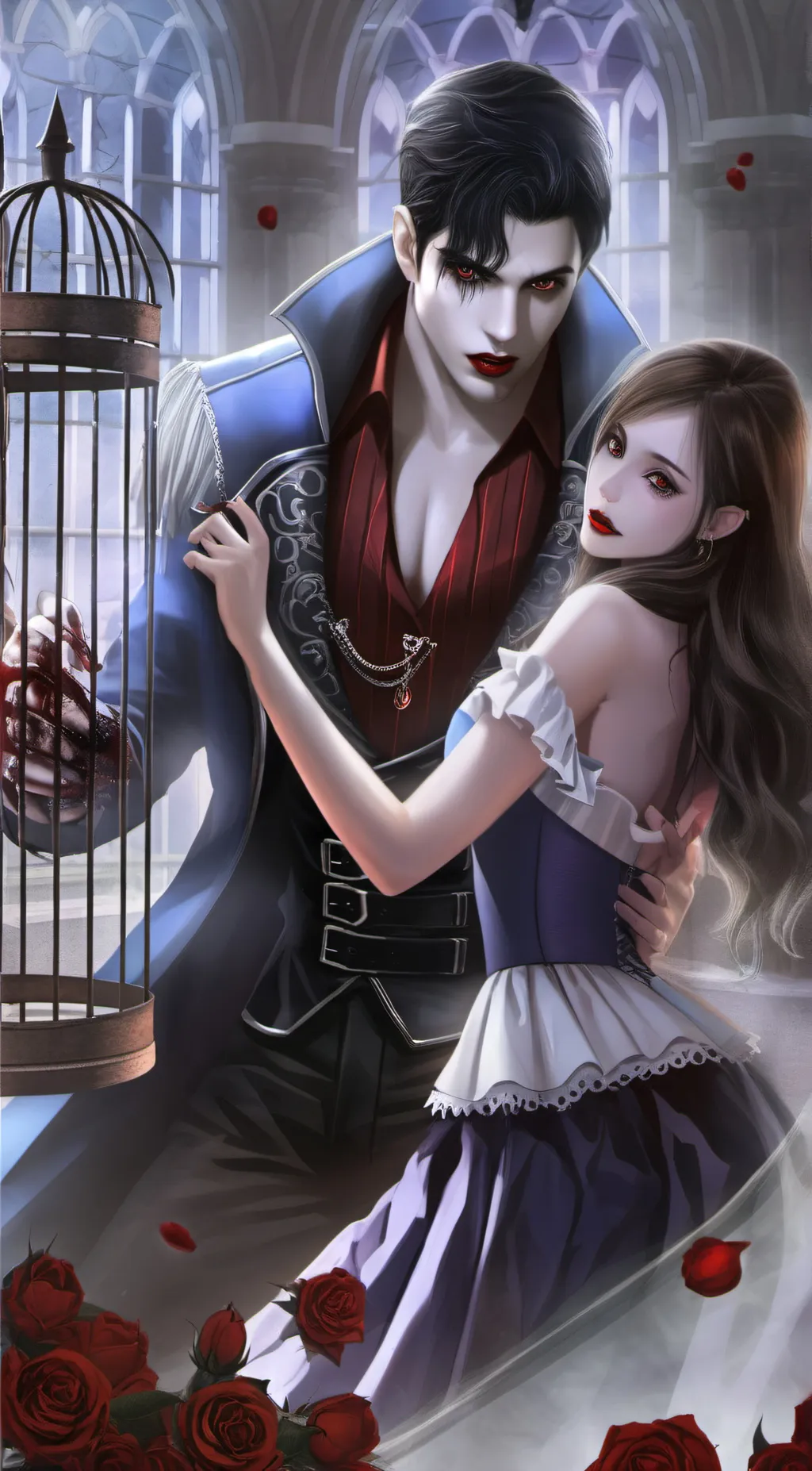 ai character: Lunva Brown background