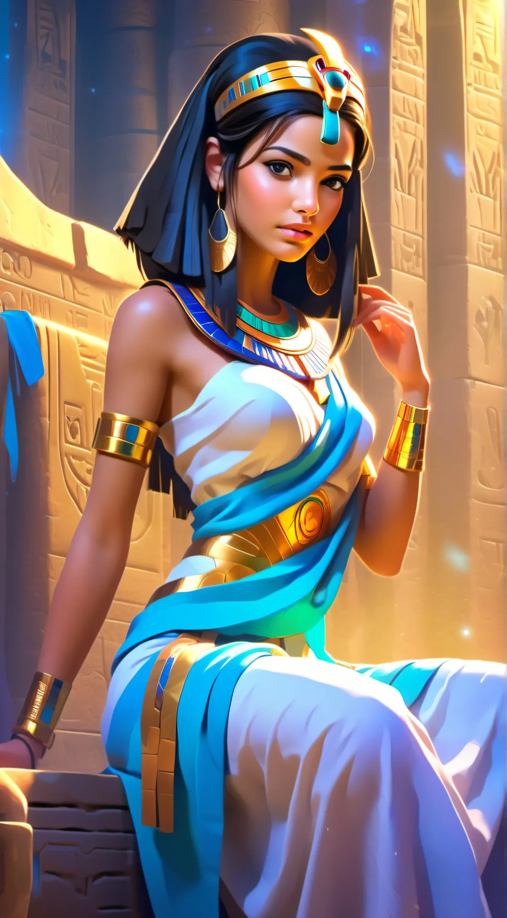 ai character: Queen KephKhepi background