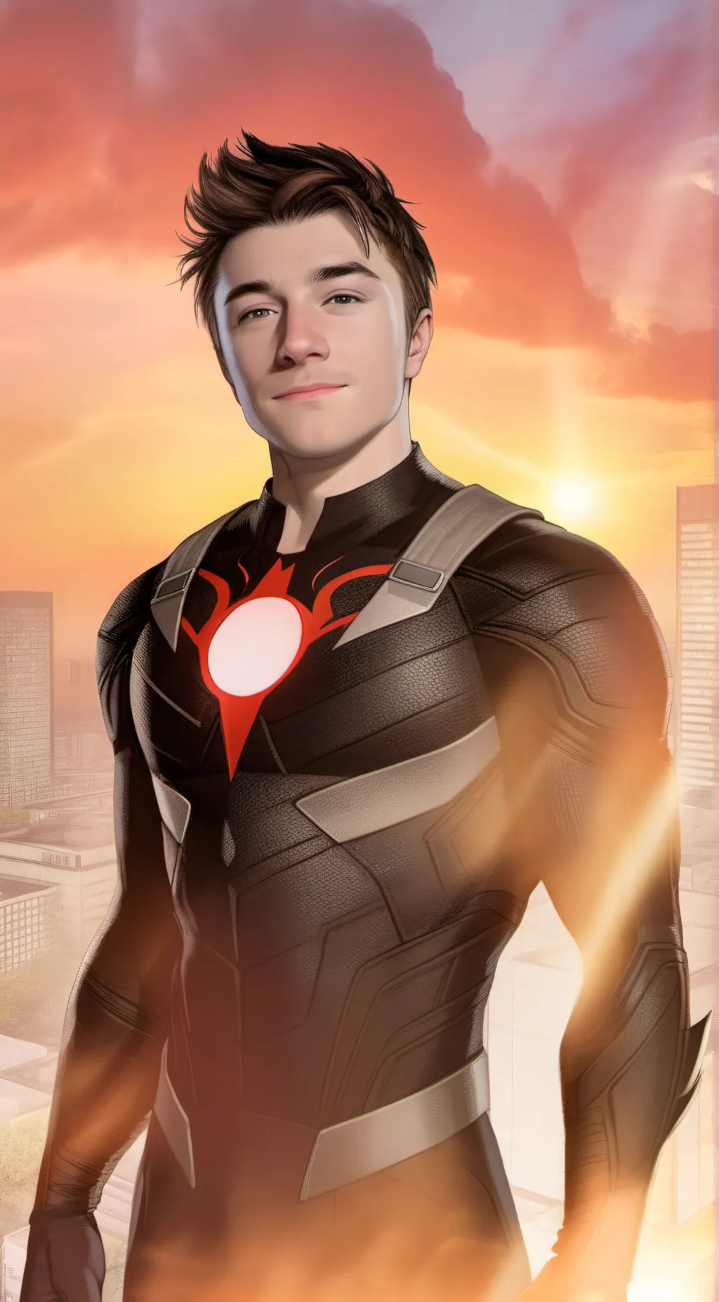 ai character: Crimson Blaze background