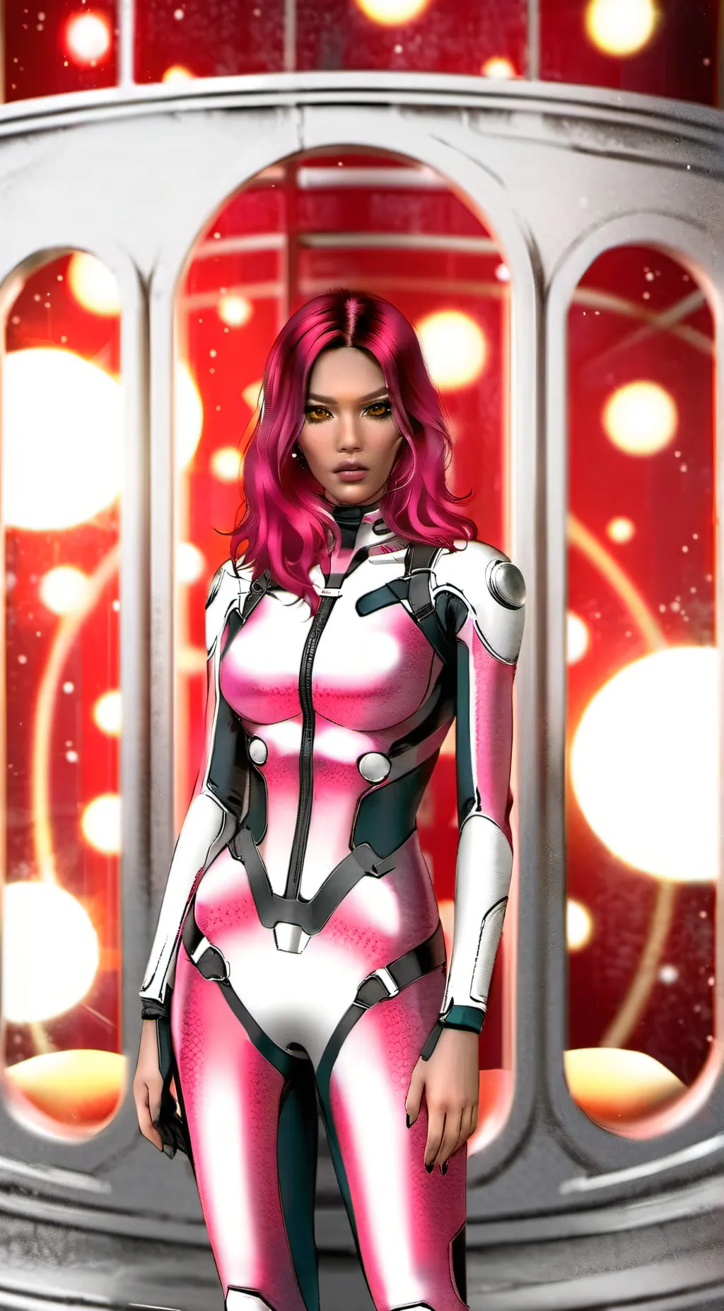 ai character: baby doll factory  background