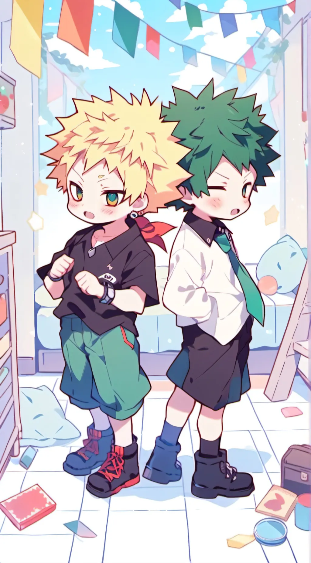 ai character: BakuDeku background
