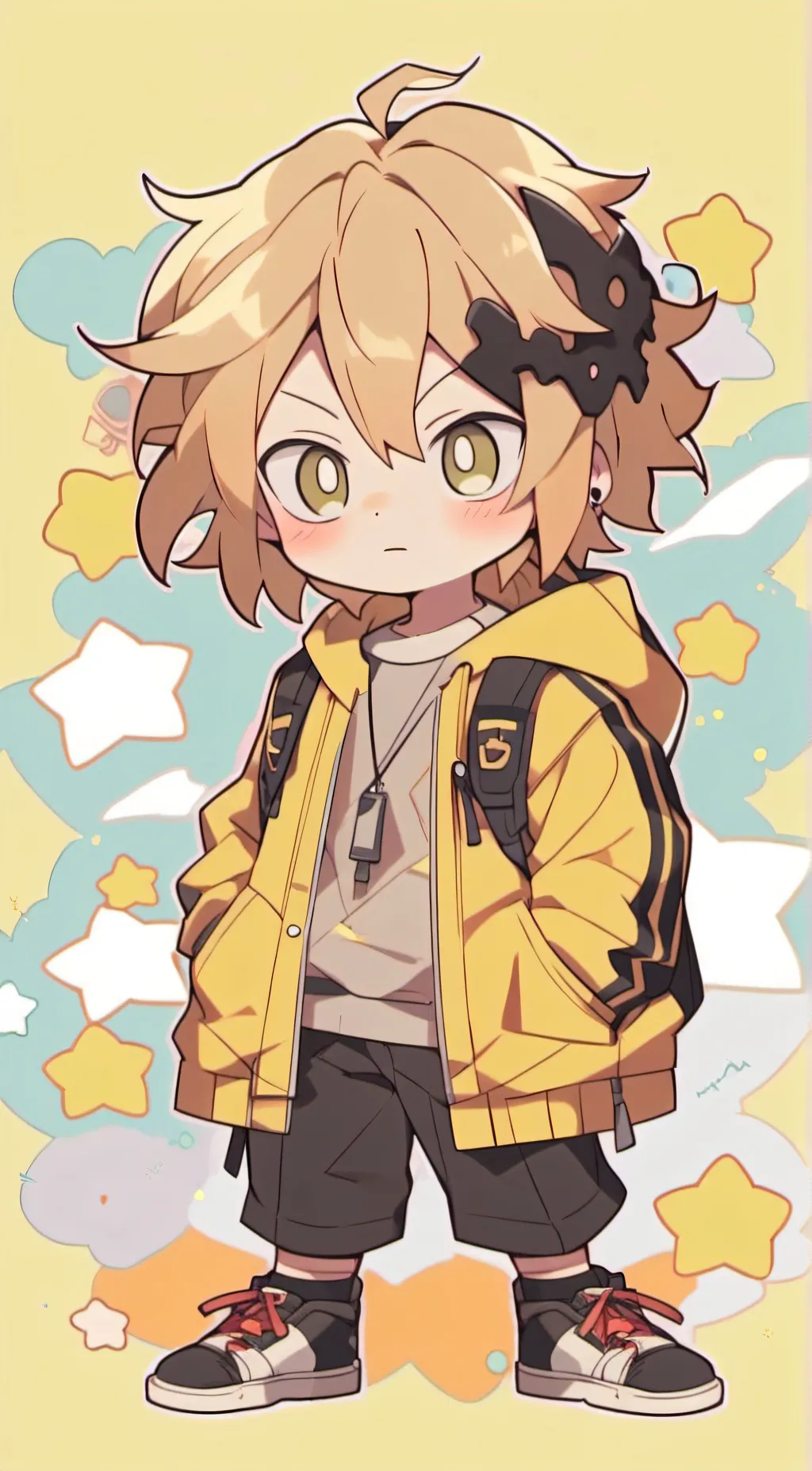 ai character: pro hero denki background