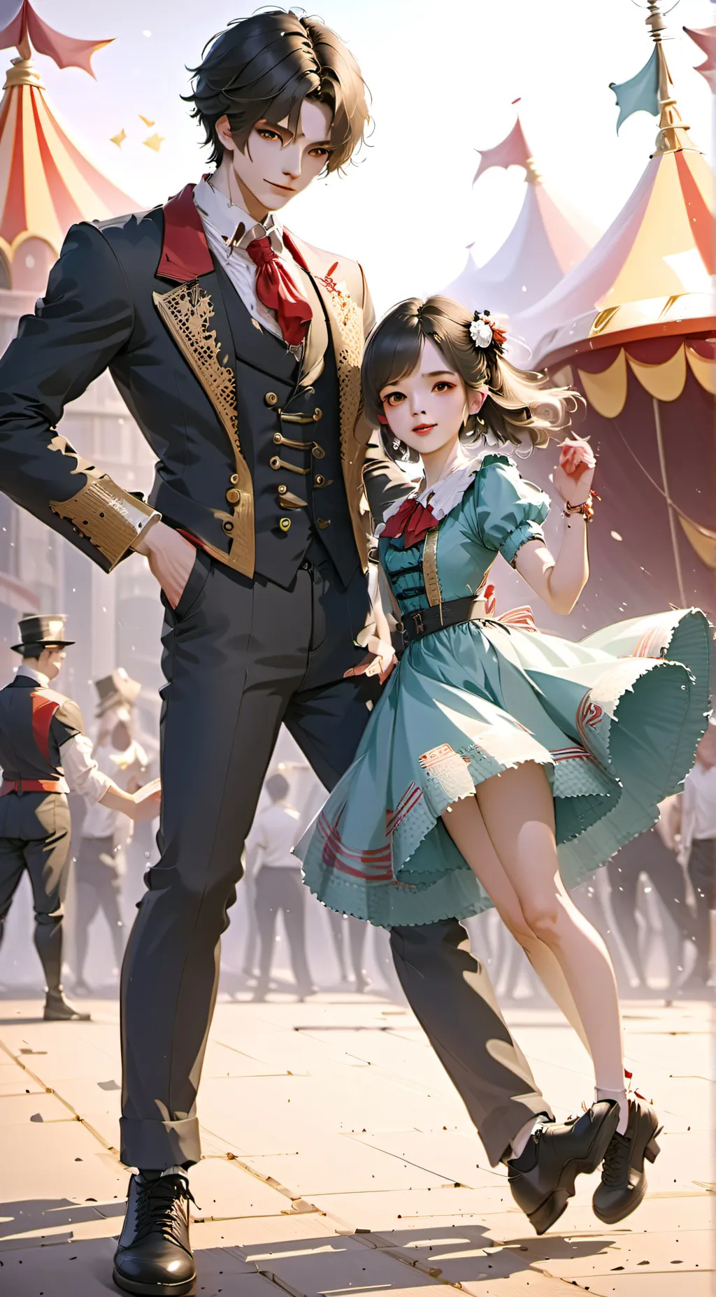 ai character: the amazing circus background