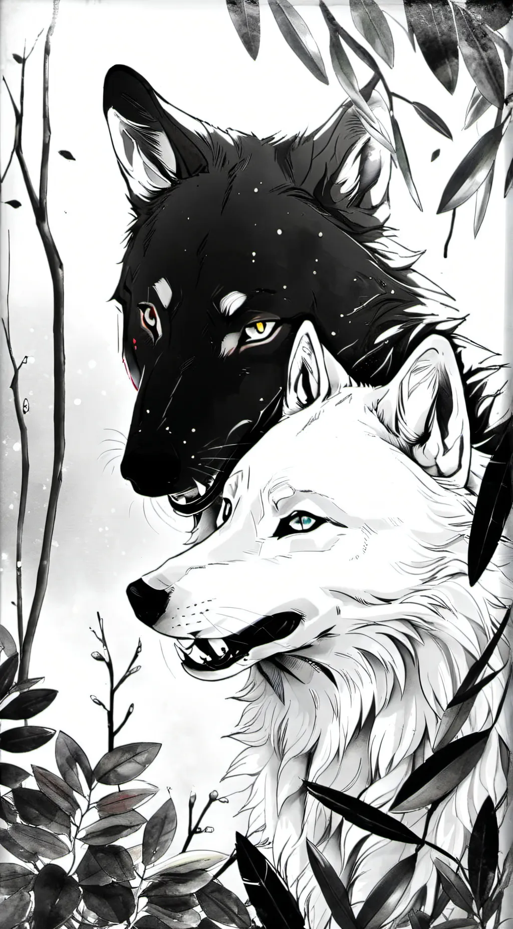 ai character: leaf and life background