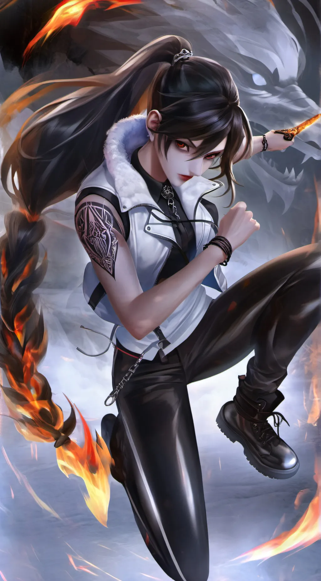 ai character: Phoenix Flair background