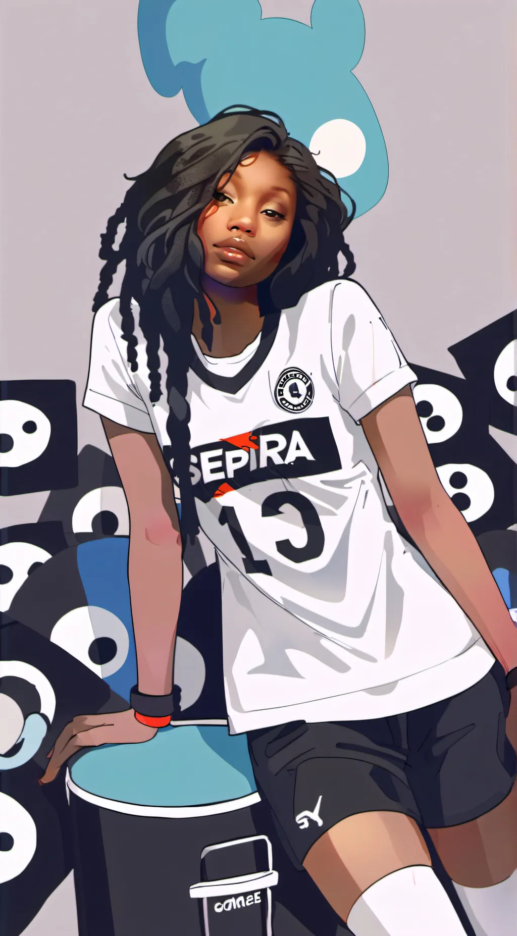 ai character: ⚽️lay⚽️ background