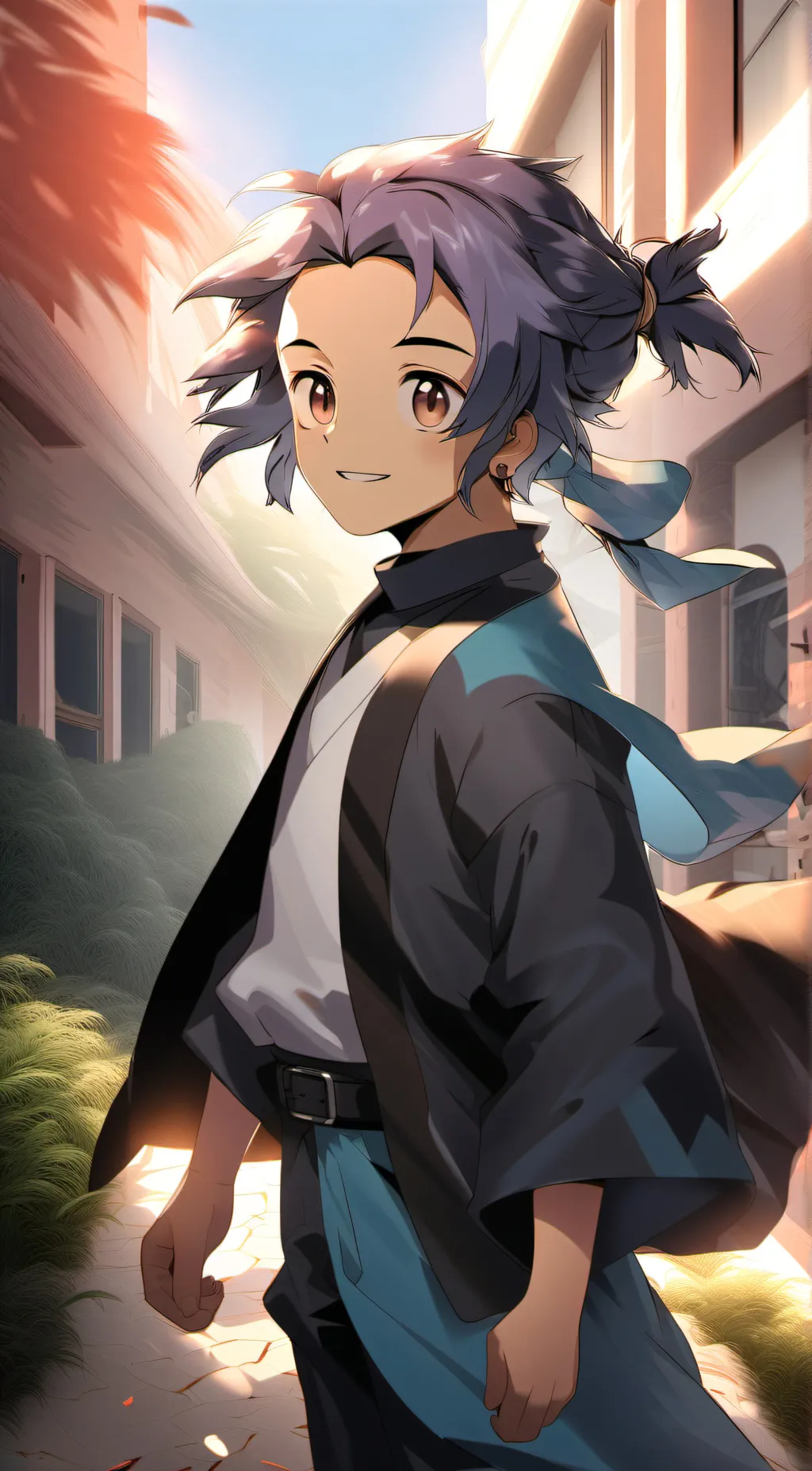 ai character: Tanjiro  background