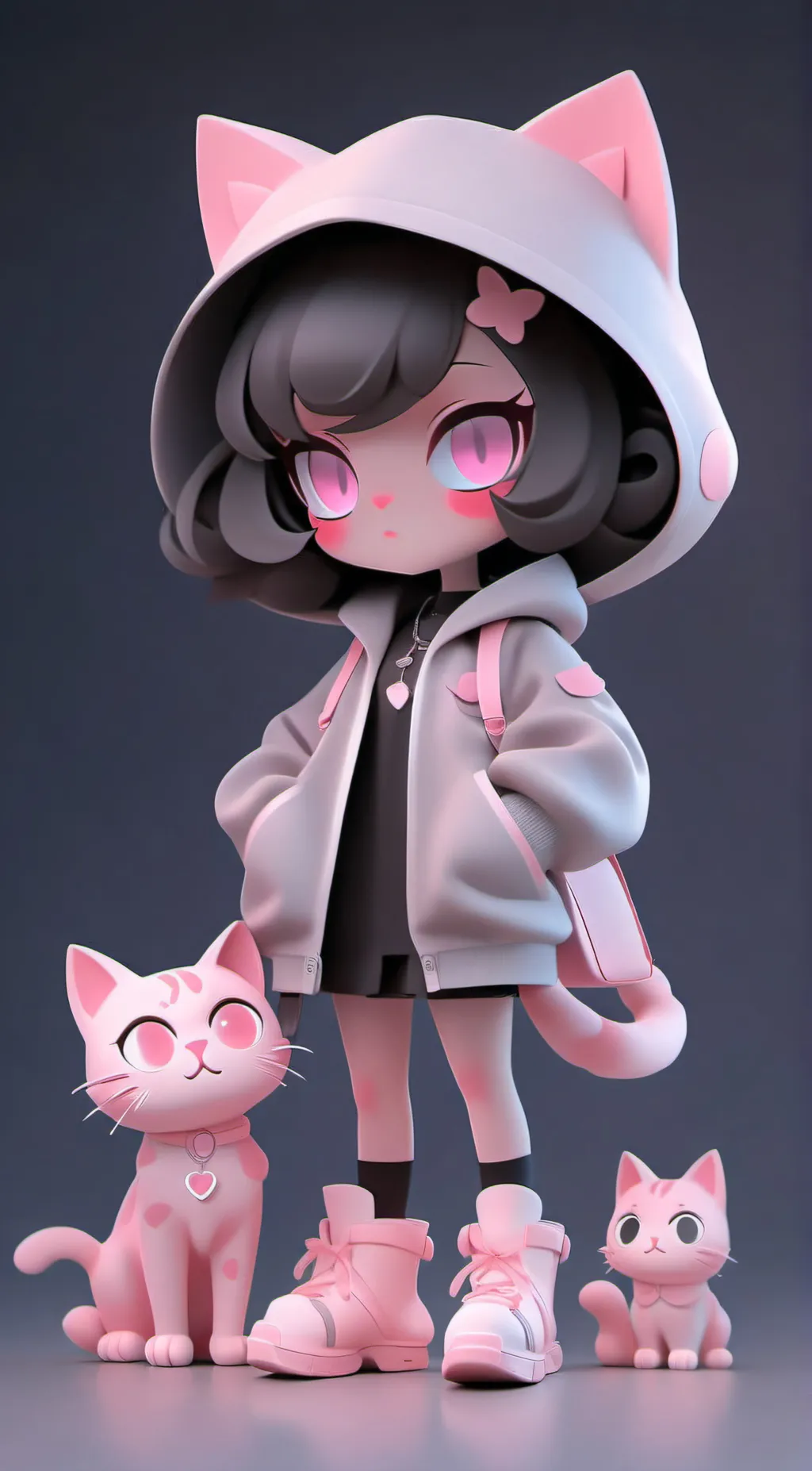 ai character: Cat girl background